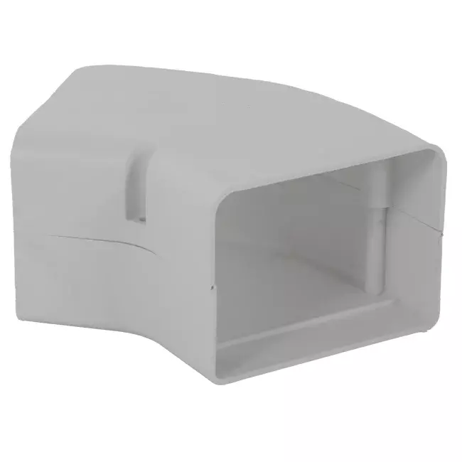ClimaConnect 45° flat böj för monteringskanal 75 mm - RAL 9010