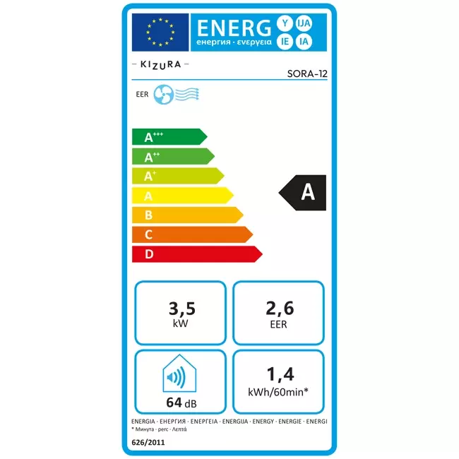Kizura Sora bärbar luftkonditionering R290 3,5 kW