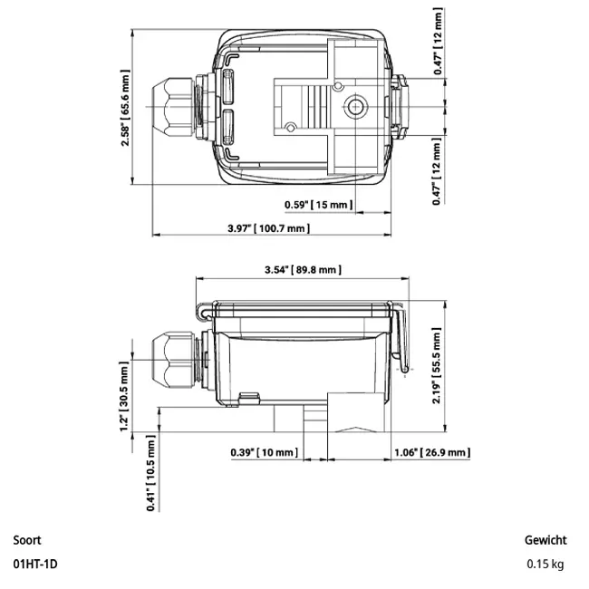 Belimo kontakttemperaturgivare Ni1000TK5000 - 01HT-1D
