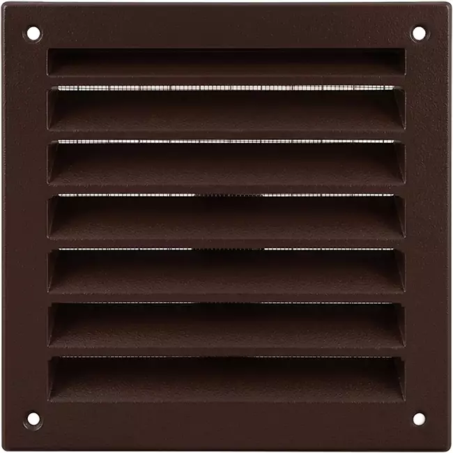 Ytterväggsgaller aluminium 150x150 mm - RAL 8016