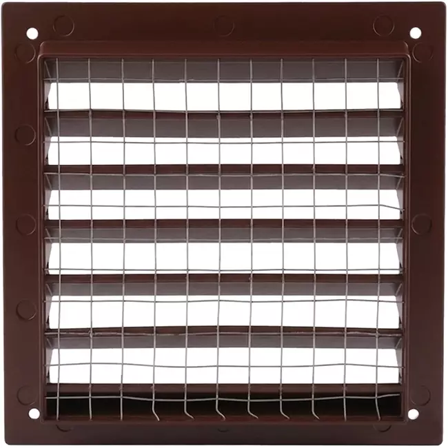 Ytterväggsgaller aluminium 150x150 mm - RAL 8016