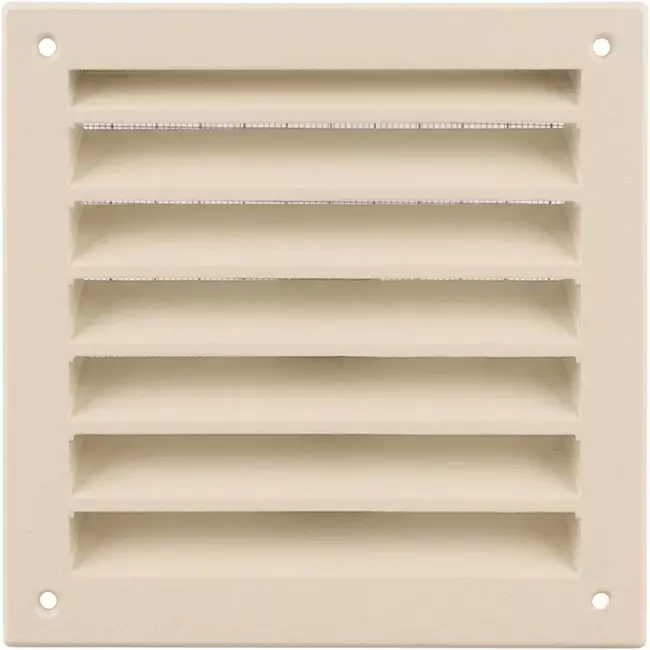 Ytterväggsgaller aluminium 150x150 mm - RAL 1015
