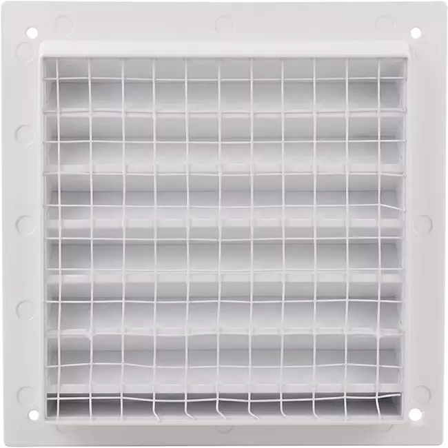 Ytterväggsgaller aluminium 150x150 mm - RAL 9016