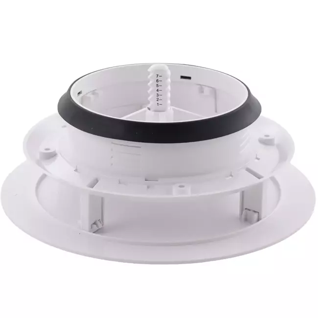 ClimaConnect Design-ventil, rund, Ø 125 mm – vit