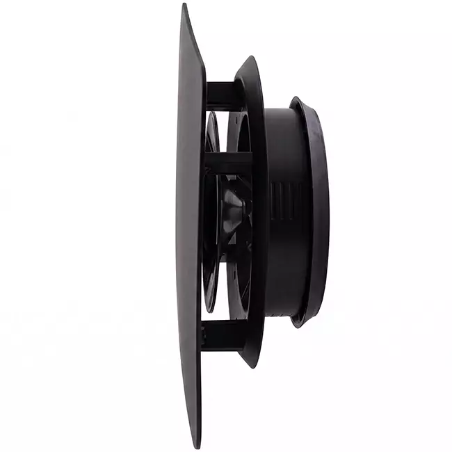 ClimaConnect Design-ventil, fyrkantig, Ø 125 mm – svart