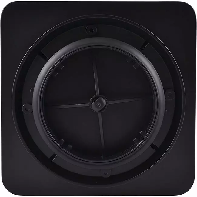 ClimaConnect Design-ventil, fyrkantig, Ø 125 mm – svart