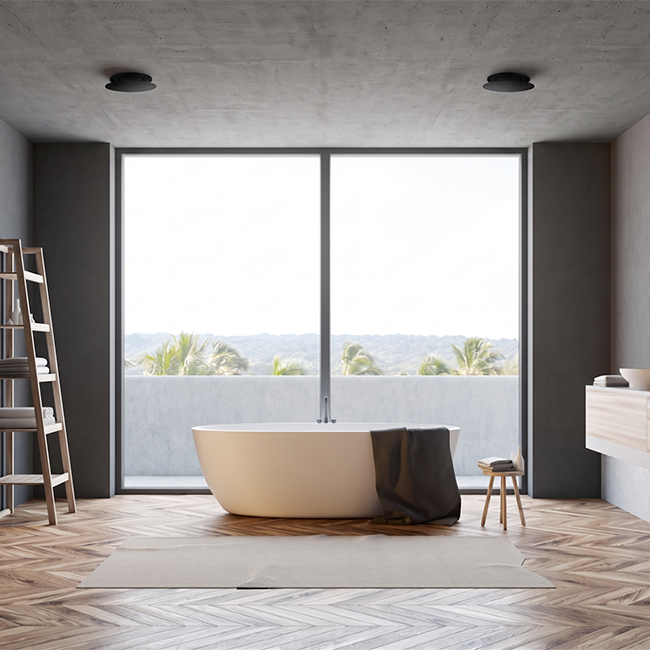 ClimaConnect Design-ventil, rund, Ø 125 mm – svart