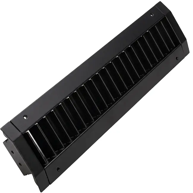 ClimaConnect kanalgaller, dubbelt justerbart, 425 x 125 mm, för rör med diameter 315–900 mm – RAL 9005