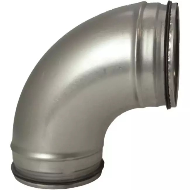 Rund spiralböj 90° Ø 125 mm till spiralrör