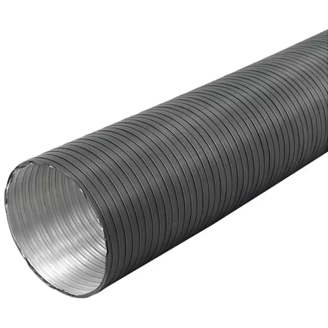 Ventilationsslang i aluminium Ø 100 mm och L=3000 mm - Antracit