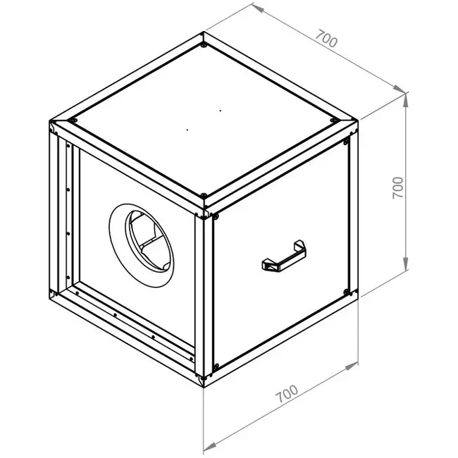 Boxfläkt med motor utanför luftflöde - MPC 355 EC T30