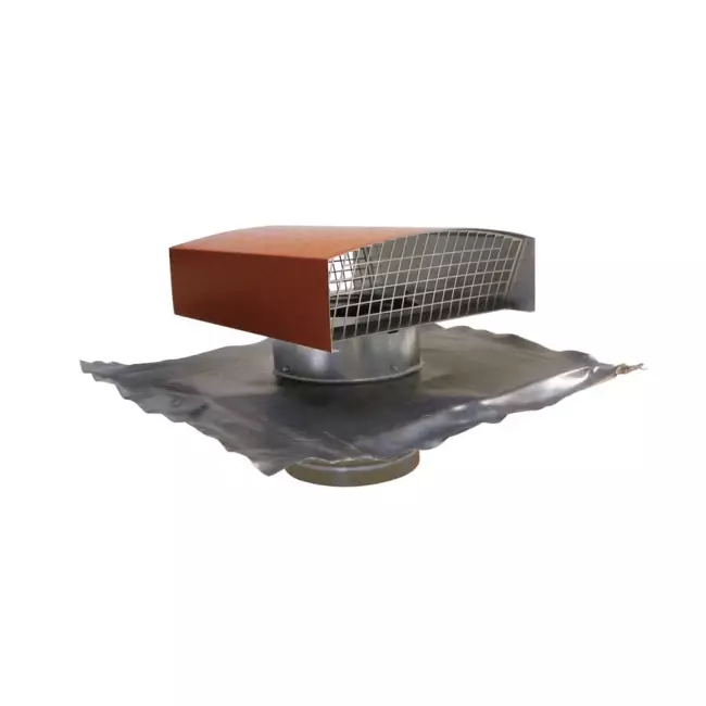 Econox CTM ventilationshuv Ø 125 mm aluminium rött med täckstycke