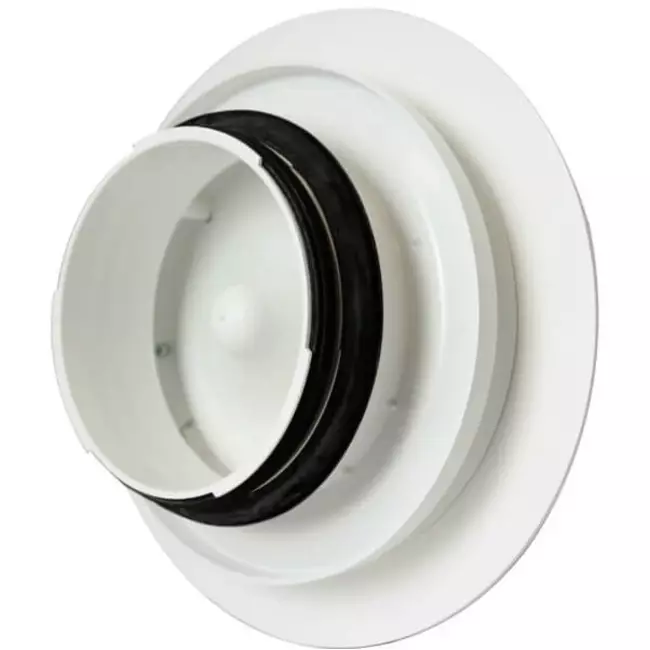 Vent-Axia Uniflexplus RVG 125 mm justerbar ventil stor- vit
