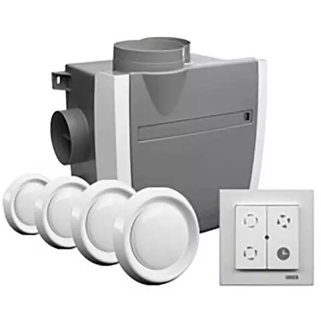 Vasco C400 Basic RF LE Package 400 m³/h + fuktsensor + RFT-styrning + 4 ventiler