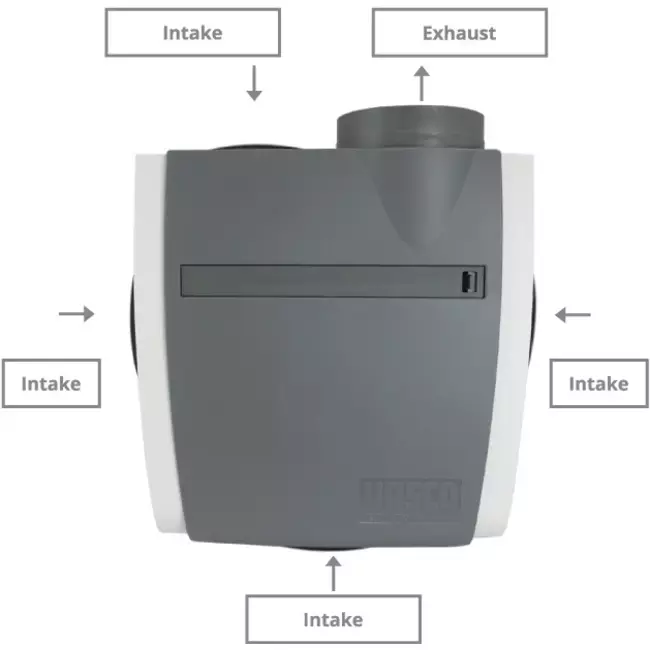 Vasco C400 Basic RF LE 400 m³/h + fuktsensor