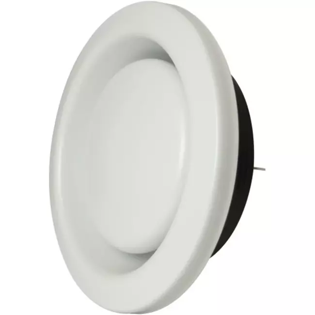Zehnder Ventilation dräneringsventil metall 125 mm, vit  - STB 2-125