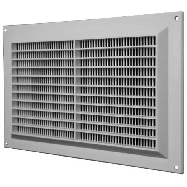 Rektangulärt ventilationsgaller med galler 250x170, grått - VR2517