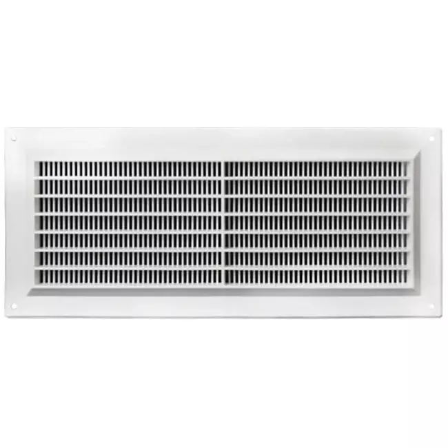 Rektangulärt ventilationsgaller med galler 130x300, vit  - VR1330