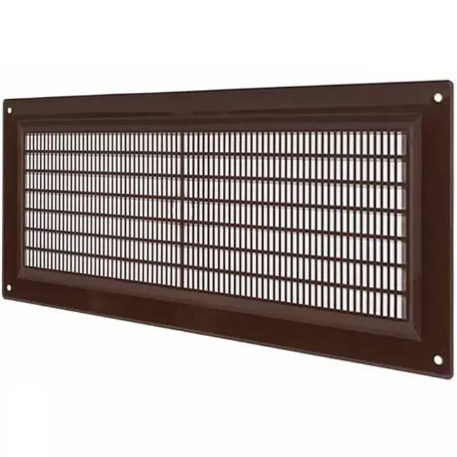 Rektangulärt ventilationsgaller med galler 130x300 mm, brunt - VR1330B