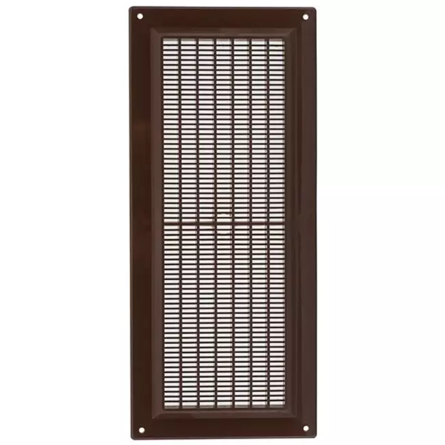 Rektangulärt ventilationsgaller med galler 130x300 mm, brunt - VR1330B