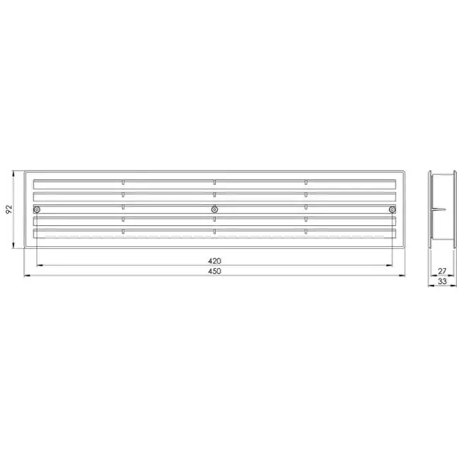 Dörrgaller 450x92 mm, brunt - VR459B