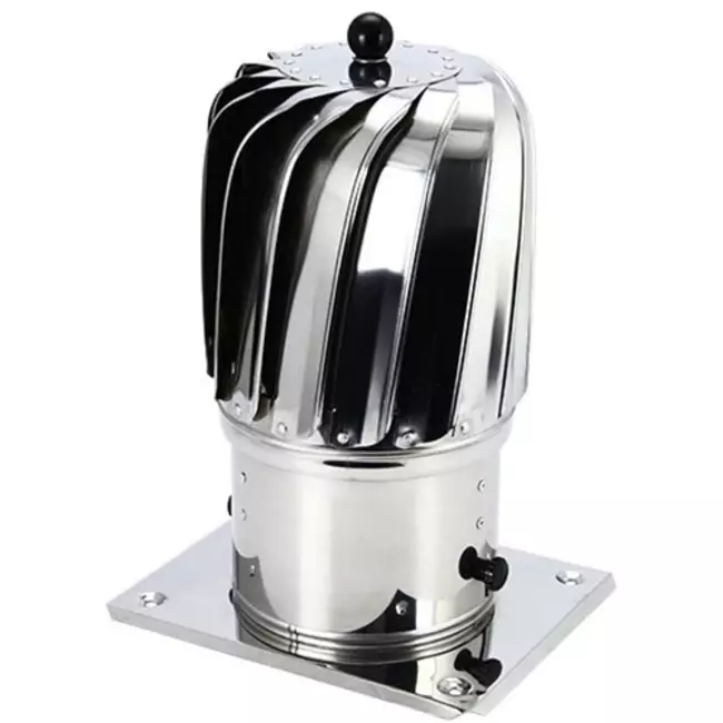 Vinddriven takfläkt Cowl Oblong 150 mm RVS inklusive takplåt – 325 m3/h