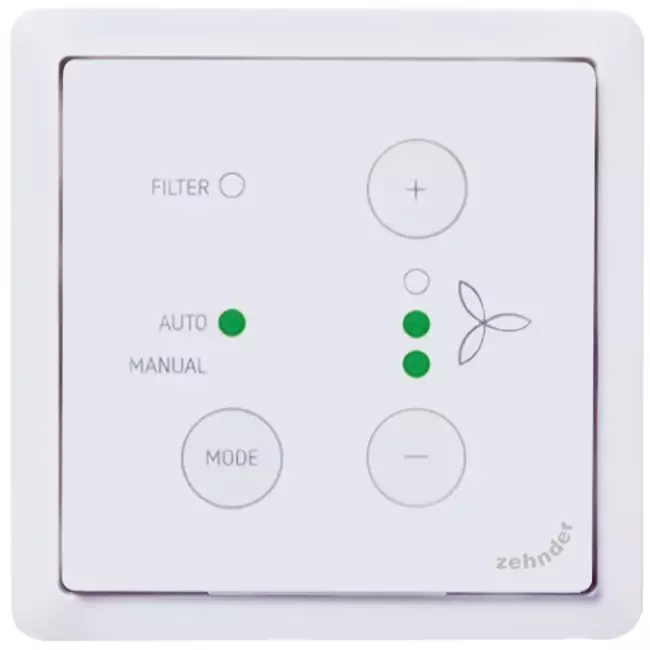 Zehnder ComfoSwitch C67 infälld (ComfoAir Q)