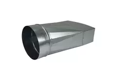 Adapter 170x80 mm till diameter 150 mm för kanalisation