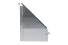 Sidoanslutning 170x80 mm 45 grader för rektangulär insugningskanal