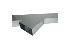 Sidoanslutning 170x80 mm 45 grader för rektangulär insugningskanal