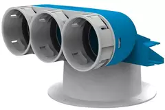 Vent-Axia Uniflexplus fläktkollektor 3 x Ø 69 mm med tapp Ø 125 mm