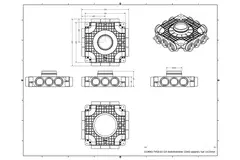 Vent-Axia Uniflexplus kompositfördelare 12 x Ø 69 mm sidoanslutning med tapp Ø 160 mm
