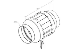 Rörfläkt 125 mm Mixed-flow ETAMASTER - EM 125L EC 01