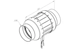Rörfläkt 100 mm Mixed-flow ETAMASTER - EM 100L EC 02