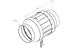 Rörfläkt 125 mm Mixed-flow ETAMASTER - EM 125L EC 02