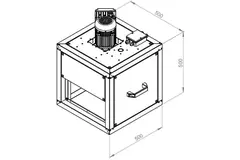 Boxfläktmotor utanför linjärt flöde – MPC 225 EC TI 30