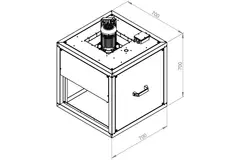 Boxfläktmotor utanför linjärt flöde – MPC 355 EC TI 30