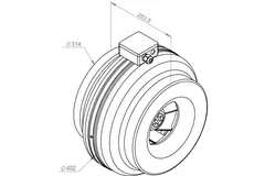 Ruck rörfläkt 1170³/h – Ø 315 mm + elektronisk variabel styrning 1,0 A