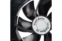 Vent-Axia Lo-Carbon iQ platte design badrumsfläkt SVART Ø 100 - 125 mm