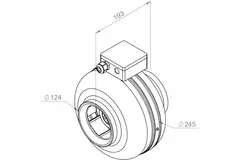 Rörfläkt 125 mm centrifugal - RS 125L 20