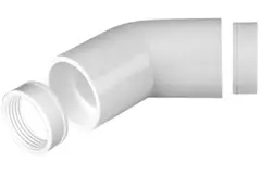 Plast 45° böj Ø 20mm