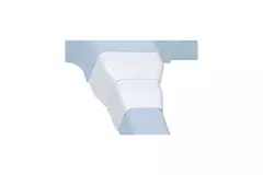 Climaplus luftkonditioneringskanal Reducering från 125x75 till 90x65mm RAL9010 VIT