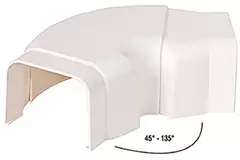 Climaplus luftkonditioneringskanal Justerbar böj 70x55mm RAL 9010 VIT