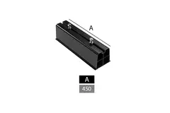 Monteringsstång utanför enheten tillverkad av hård PVC, längd 450 mm