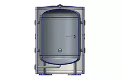 Buffertank i rostfritt stål Duplex 100L med 2KW-motstånd