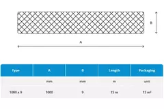 Självhäftande isolering 9 mm tjock - 1 m bred - Förpackningens innehåll 15 m2Självhäftande isolering 13 mm tjock - 1 m bred - Förpackningskapacitet 11 m2