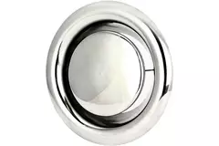 RVS dräneringsventil till fläkt av metall Ø 100 mm med monteringshylsa - DVS100Y/1