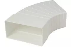 Rektangulär, horisontell 15-60° böj av plast 110x55 mm - KLH15-60