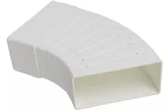 Rektangulär, horisontell 15-60° böj av plast 110x55 mm - KLH15-60