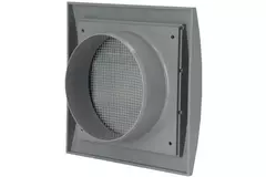 Lamellgaller för avlastning av ventilationsgaller 150x150 diameter: 100, grått - ND10ZP
